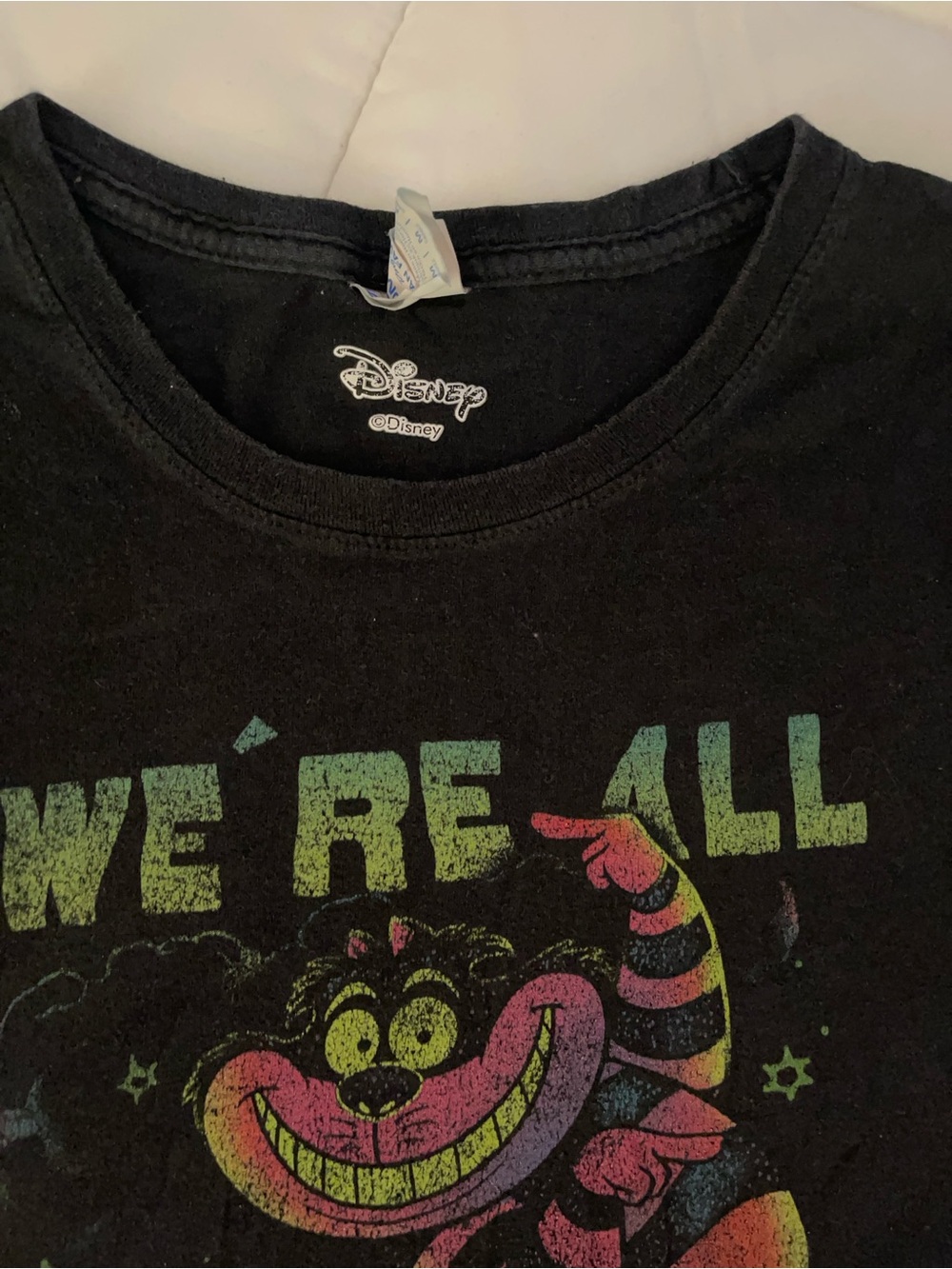 Disney Black Tee with Green Printed Design